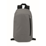 Günstiger bedruckter Rucksack für Wanderungen aus Polyester farbe dunkelgrau
