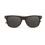 Sonnenbrille mit Bambusbügel und verspiegelten Gläsern, UV400 Schutz