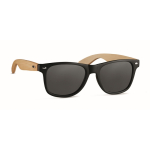 Sonnenbrille mit Bambusbügel und verspiegelten Gläsern, UV400 Schutz zweite Ansicht