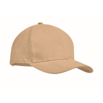 Baseball Kappe mit 6 Paneele und Einstecklasche bedrucken farbe beige