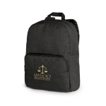 Polyester-Laptop-Rucksack mit viel Stauraum 14'' farbe schwarz Ansicht mit Logo 1