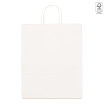 Große Papiertragetüte aus Kraftpapier bedrucken, 100 g/m2 farbe weiß zweite Ansicht
