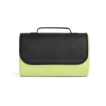 Faltbare Picknickdecke aus Fleece mit Tragegriff als Werbeartikel farbe hellgrün