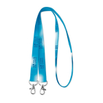 Lanyard Duo RPET Sublim 15mm farbe weiß Ansicht mit Druckbereich