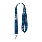 Lanyard Woven 15mm farbe marineblau Ansicht mit Druckbereich
