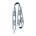Lanyard Double 20mm farbe marineblau Ansicht mit Druckbereich