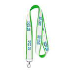 Lanyard Double Sublim 20mm farbe apfelgrün Ansicht mit Druckbereich
