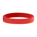 Günstiges Silikonarmband mit Aufdruck und Flachrelief als Werbeartikel farbe rot