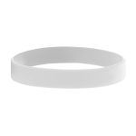 Günstiges Silikonarmband mit Aufdruck und Flachrelief als Werbeartikel farbe weiß