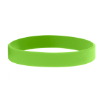 Günstiges Silikonarmband mit Aufdruck und Flachrelief als Werbeartikel farbe lindgrün