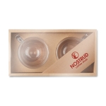 Set mit 2 Espressogläsern mit Bambusuntersetzern, 60 ml farbe transparent Hauptansicht vierte Ansicht