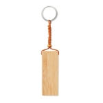 Schlüsselanhänger aus Bambus mit Handyhalter als Werbemittel farbe holzton vierte Ansicht