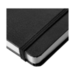 Liniertes A4-Notizbuch mit Hardcover als Werbegeschenk bedrucken farbe schwarz Detailansicht 1