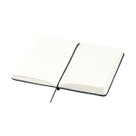 Liniertes A4-Notizbuch mit Hardcover als Werbegeschenk bedrucken farbe schwarz zweite Ansicht