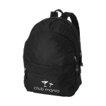 Jugendlicher Rucksack in vielen verschiedenen Farben bedruckbar farbe schwarz Ansicht mit Siebdruck
