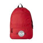 Jugendlicher Rucksack in vielen verschiedenen Farben bedruckbar farbe rot zweite Ansicht mit Siebdruck