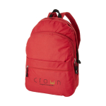 Jugendlicher Rucksack in vielen verschiedenen Farben bedruckbar farbe rot Ansicht mit Siebdruck