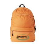 Jugendlicher Rucksack in vielen verschiedenen Farben bedruckbar farbe orange zweite Ansicht mit Siebdruck