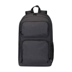 Bedruckbarer Notebook-Rucksack aus Polyester 600D für Studenten, 15,6” farbe dunkelgrau zweite Vorderansicht