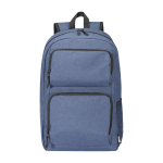 Bedruckbarer Notebook-Rucksack aus Polyester 600D für Studenten, 15,6” farbe marineblau zweite Vorderansicht