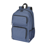 Bedruckbarer Notebook-Rucksack aus Polyester 600D für Studenten, 15,6” farbe marineblau