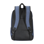 Bedruckbarer Notebook-Rucksack aus Polyester 600D für Studenten, 15,6” farbe marineblau zweite Rückansicht