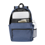 Bedruckbarer Notebook-Rucksack aus Polyester 600D für Studenten, 15,6” farbe marineblau zweite Ansicht