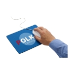 Mauspad aus weichem Schaumstoff mit Logo im Siebdruckverfahren farbe blau Druckansicht des Logos