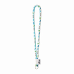 Röhrenförmiges Lanyard speziell für Sublimationsdruck, Ø 8 mm farbe weiß Ansicht mit Druckbereich