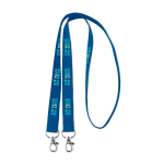 Lanyard Duo Sublim Express 15mm farbe weiß Ansicht mit Druckbereich