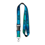 Lanyard Double Sublim Plus Express 20mm farbe schwarz Ansicht mit Druckbereich