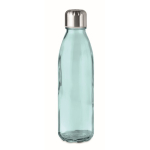 Farbige Glasflasche mit Stahldeckel, 650 ml