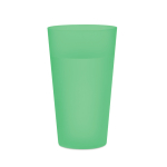 Wiederverwendbarer Becher aus PP mit gefrosteter Oberfläche, 500 ml.