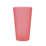 Wiederverwendbarer Becher aus PP mit gefrosteter Oberfläche, 500 ml.