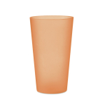Wiederverwendbarer Becher aus PP mit gefrosteter Oberfläche, 500 ml.