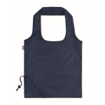 Faltbare Tasche aus recyceltem Kunststoff in vielen Farben farbe marineblau dritte Ansicht