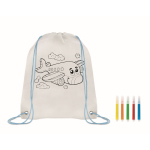 Anmalrucksack aus Non Woven Material mit Stiften für Kinder
