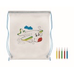 Anmalrucksack aus Non Woven Material mit Stiften für Kinder vierte Ansicht