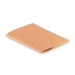 Nachhaltiges A6-Notizheft mit Karton-Cover und cremefarbenen Seiten farbe beige