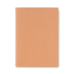 Nachhaltiges A6-Notizheft mit Karton-Cover und cremefarbenen Seiten farbe beige zweite Ansicht