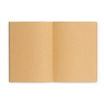 Nachhaltiges A6-Notizheft mit Karton-Cover und cremefarbenen Seiten farbe beige dritte Ansicht