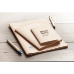 Nachhaltiges A6-Notizheft mit Karton-Cover und cremefarbenen Seiten farbe beige Stimmungsbild Hauptansicht