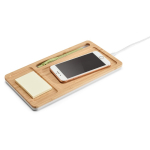 Schreibtisch-Organizer mit Handy-Aufladestation, Oberfläche aus Bambus farbe natürliche farbe vierte Ansicht