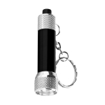 Origineller Schlüsselanhänger aus Aluminium mit Taschenlampe farbe schwarz zweite Ansicht