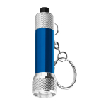 Origineller Schlüsselanhänger aus Aluminium mit Taschenlampe farbe blau zweite Ansicht