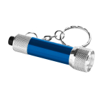 Origineller Schlüsselanhänger aus Aluminium mit Taschenlampe farbe blau