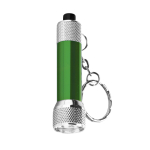 Origineller Schlüsselanhänger aus Aluminium mit Taschenlampe farbe grün zweite Ansicht