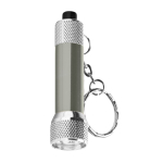 Origineller Schlüsselanhänger aus Aluminium mit Taschenlampe farbe titan zweite Ansicht