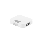 Günstiger USB Hub aus ABS mit 4 Ports als Werbeartikel farbe weiß