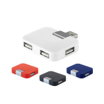 Günstiger USB Hub aus ABS mit 4 Ports als Werbeartikel Ansicht in vielen Farben